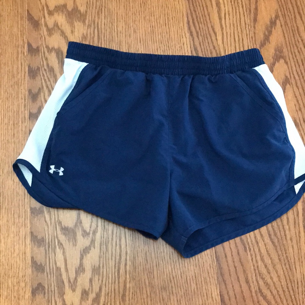 Under Armour blue heat gear running shorts